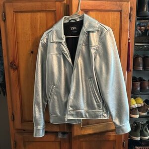 Size Small Silver Zara jacket.